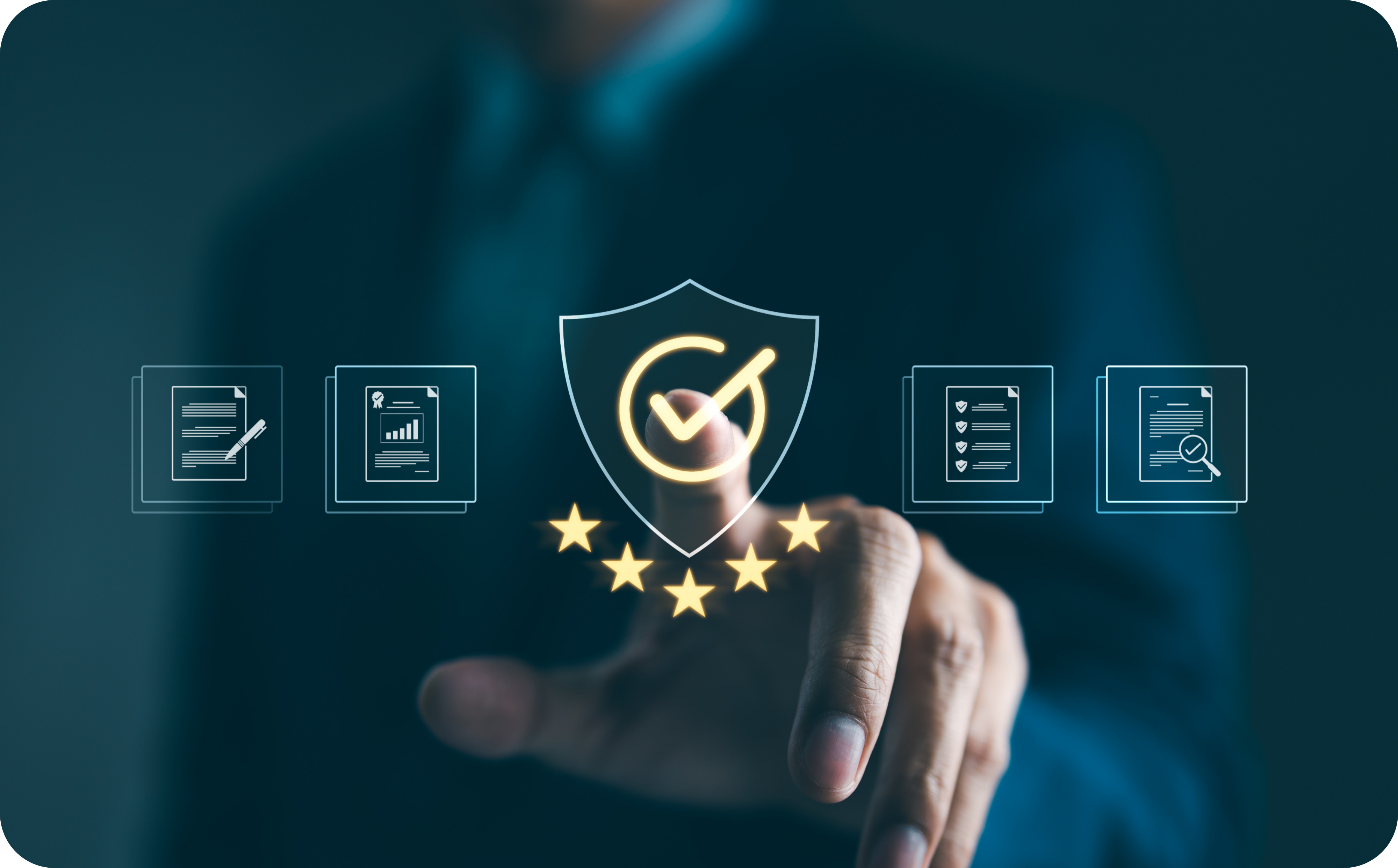 Team working on computers